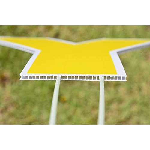 Happy Birthday Yard Sign with Stakes - Bright Rainbow Color, 15 B...