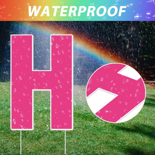 Happy Birthday Yard Sign with Stakes - Bright Rainbow Color, 17 L...