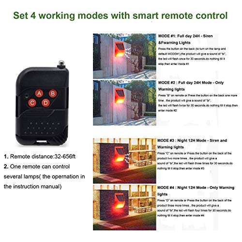 Comboss Solar Strobe Light with Remote Controller, Solar Strobe Li...