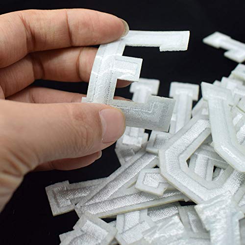 Letter Patches 26 Piece Iron on Letters Applique Sew on Patches Wh...