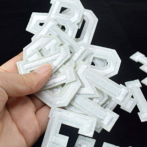 Letter Patches 26 Piece Iron on Letters Applique Sew on Patches Wh...