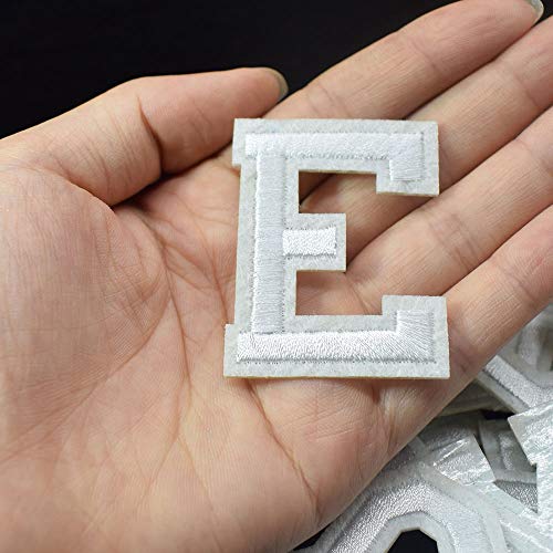 Letter Patches 26 Piece Iron on Letters Applique Sew on Patches Wh...