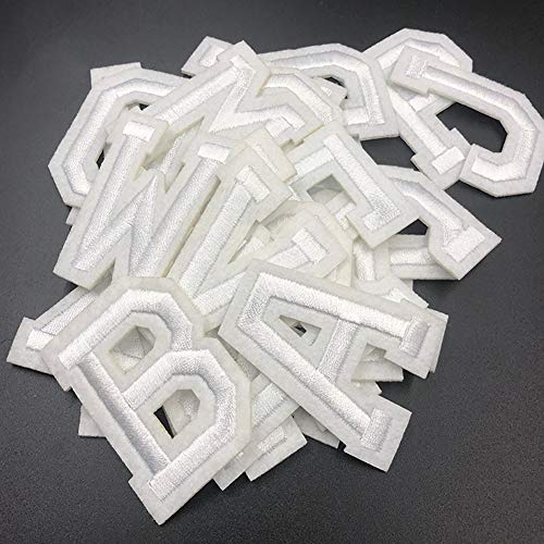 Letter Patches 26 Piece Iron on Letters Applique Sew on Patches Wh...