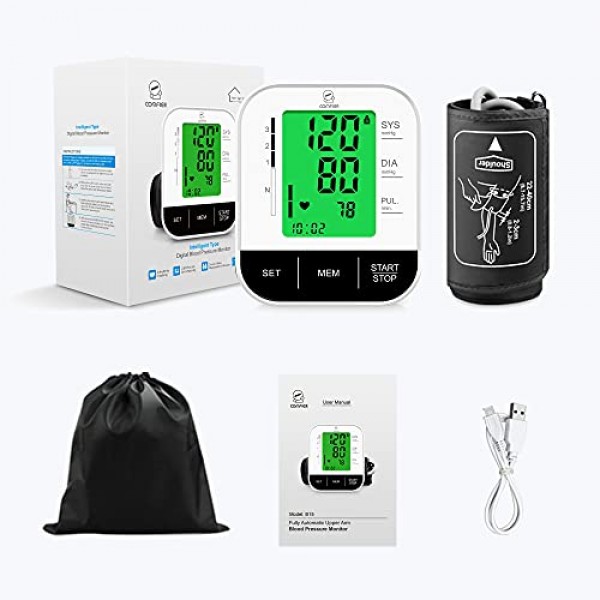 Comfier Arm Blood Pressure Monitor & Irregular Heartbeat Detector,...