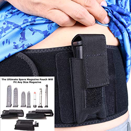 Ultimate Belly Band Holster for Concealed Carry | Black | Fits ...