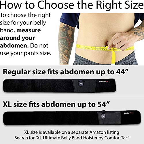 Ultimate Belly Band Holster for Concealed Carry | Black | Fits ...