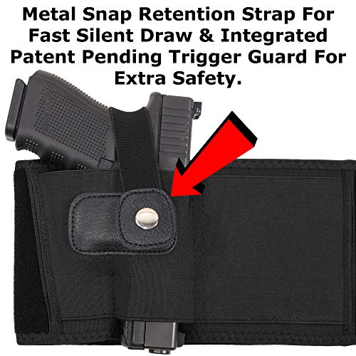 Ultimate Belly Band Holster for Concealed Carry | Black | Fits ...