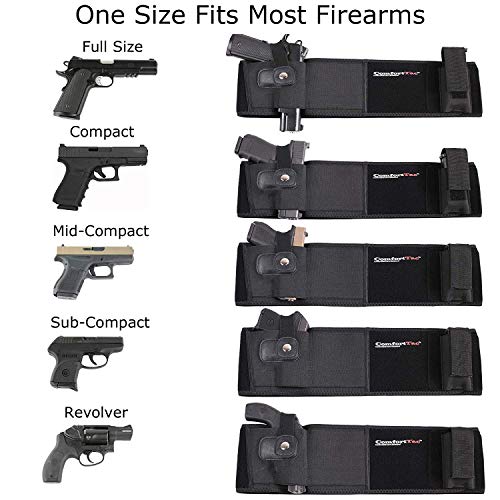 Ultimate Belly Band Holster for Concealed Carry | Black | Fits ...