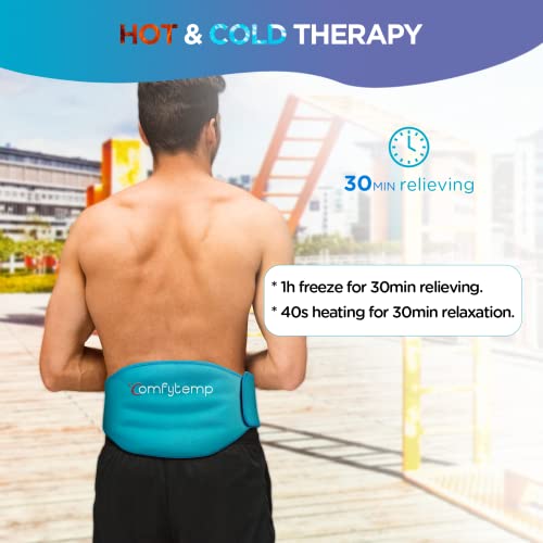 Comfytemp Ice Pack for Back Pain Relief, Reusable Gel Lower Back I...