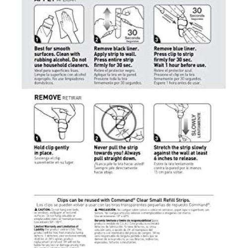 Command Clear Cord Clips, 13 Clips, 16 Strips CL017-13NA - Easy ...
