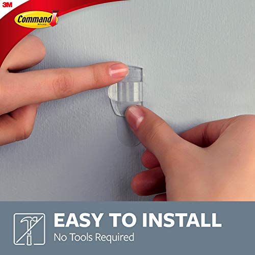 Command Clear Cord Clips, 13 Clips, 16 Strips CL017-13NA - Easy ...