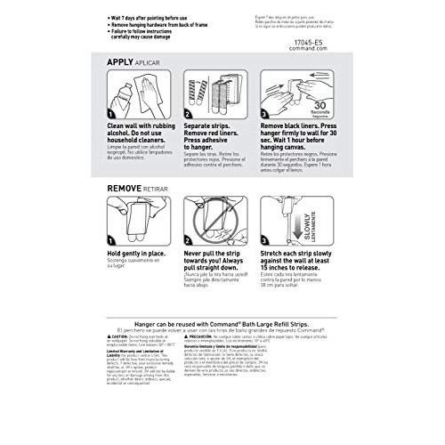 Command Jumbo Canvas Hanger, Holds 5 lbs, Indoor Use, Decorate Dam...