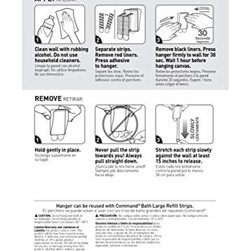 Command Jumbo Canvas Hanger, Holds 5 lbs, Indoor Use, Decorate Dam...