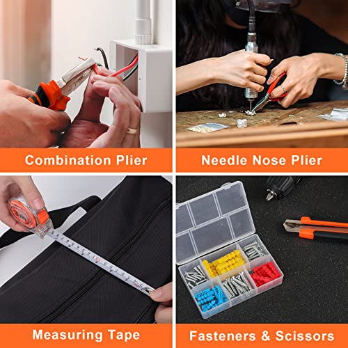 COMOWARE 153 Pcs Home Tool Kit with Drill, Tool Set with Drill, 16...