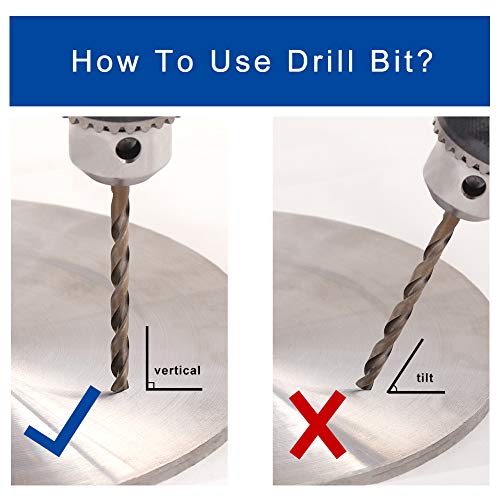 COMOWARE Cobalt Drill Bit Set- 13Pcs M35 High Speed Steel, Twist J...