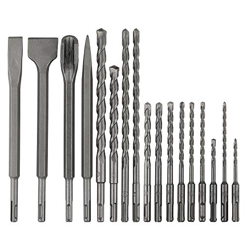 COMOWARE Rotary Hammer Drill Bits Set & Chisels- SDS PLUS Concrete...