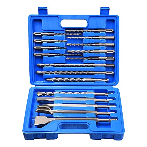 COMOWARE Rotary Hammer Drill Bits Set & Chisels- SDS PLUS Concrete...