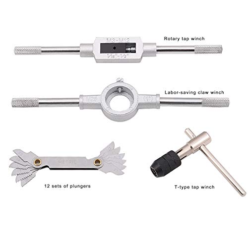 COMOWARE Tap and Die Set - SAE Thread Tool with Storage Case for C...