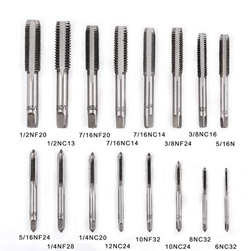 COMOWARE Tap and Die Set - SAE Thread Tool with Storage Case for C...