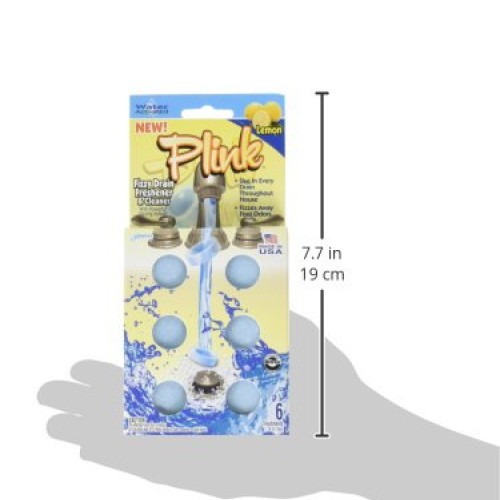 Compac Plink Fizzy Drain Cleaner Deodorizer, Lemon, 48 Count