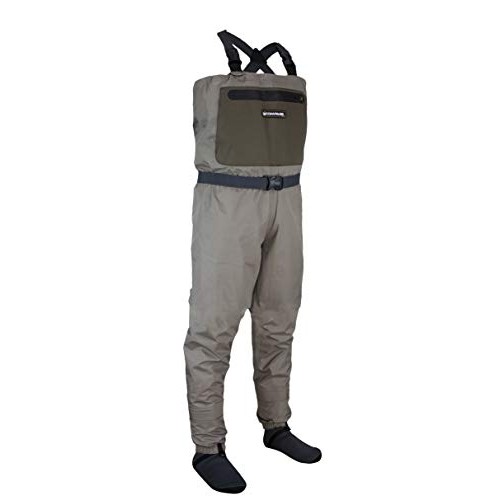 Compass 360 Stillwater II Breathable Fishing Chest Wader Khaki, L...
