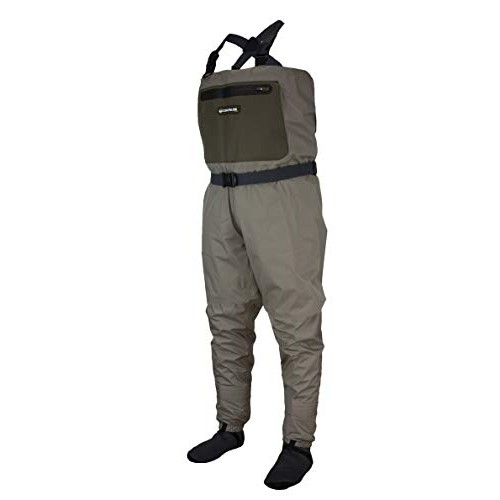Compass 360 Stillwater II Breathable Fishing Chest Wader Khaki, L...