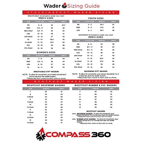 Compass 360 Womens Ledges Breathable Chest Wader Medium