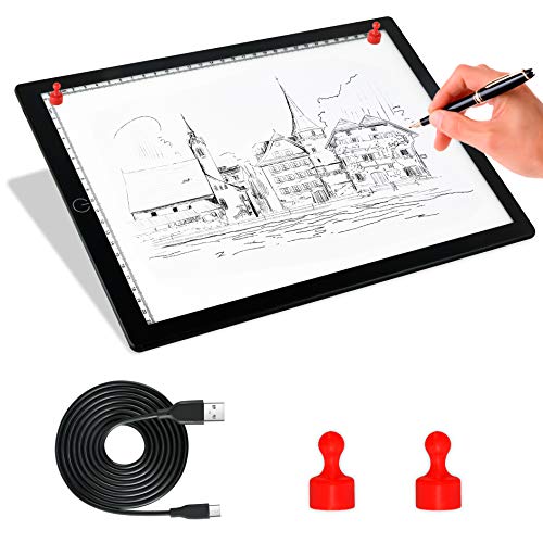 A4 Light Board Portable Tracing Light Box Magnetic Drawing Board L...