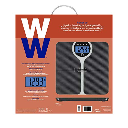 Weight Watchers Scales by Conair Bathroom Scale for Body Weight, D...