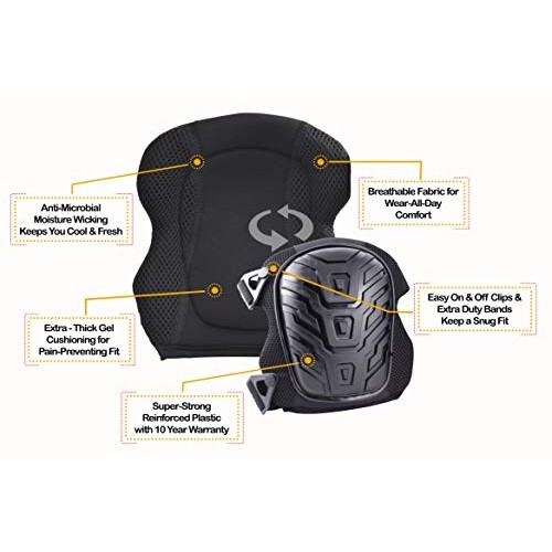Heavy Duty Work Knee Pads, Gel Cushions for Extreme Comfort, Fits ...