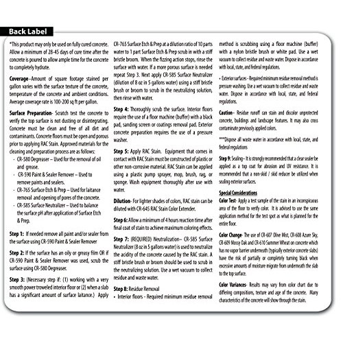 Concrete Acid StainSemi-Transparent Professional Grade Cement Stai...