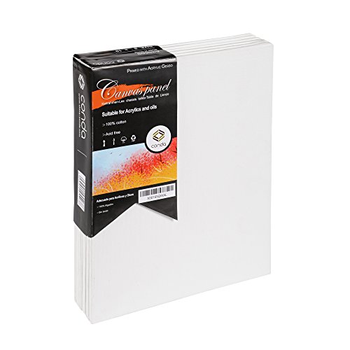 CONDA 8 x 10 inch Canvas Panels Pack of 12 Artist Quality Acid Fre...
