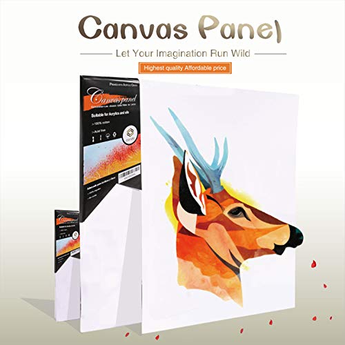 CONDA Artist Stretched Canvas 5 x 7 6 Pack 1 Inch depth Professi...