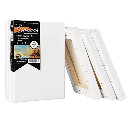 CONDA Artist Stretched Canvas 5 x 7 6 Pack 1 Inch depth Professi...