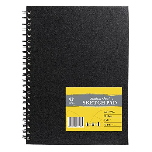 CONDA Hardcover 9x12 Spiral Sketch Pad for Drawing Painting 1 P...