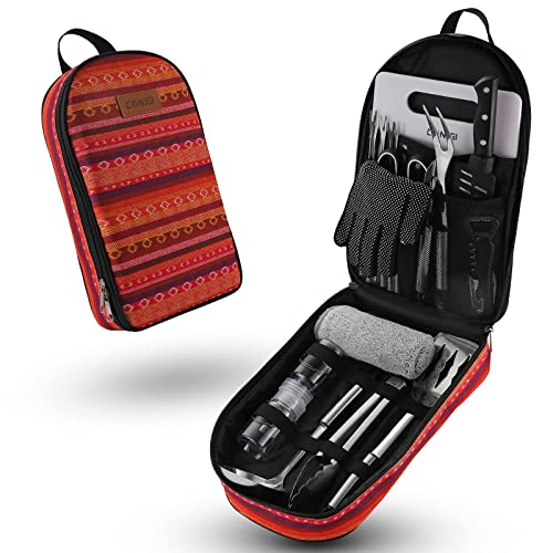 CONJGI Portable Camping Cooking Utensils Set - 19 PCS Outdoor Camp...