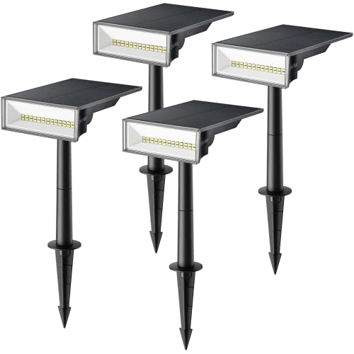 Consciot Solar Spot Lights Outdoor, Landscape Lighting Solar 6500K...