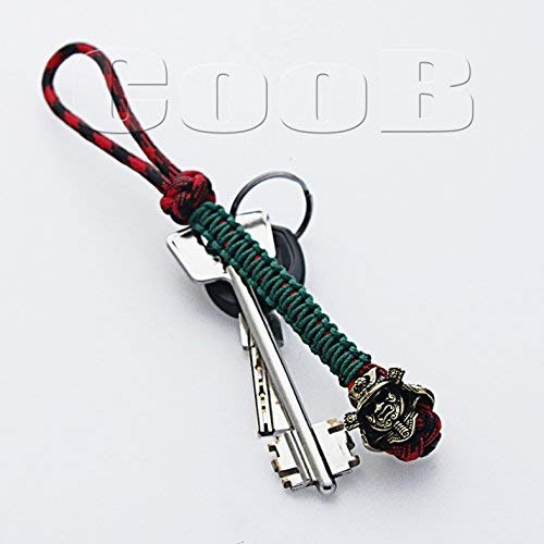CooB EDC Paracord Keychain Keychains Charm Zipper Pull with Hand-C...