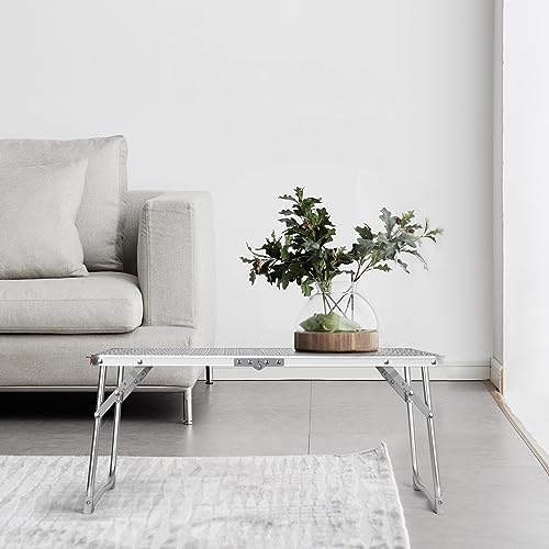 Coobi Small Folding Table,2 Foot x 16.5 inch Fold-in-Half Folding ...