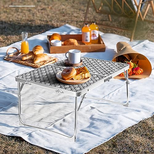Coobi Small Folding Table,2 Foot x 16.5 inch Fold-in-Half Folding ...