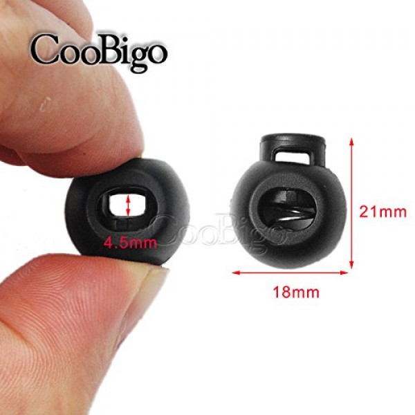 25pcs Accorted Colors Cord Lock Round Ball Toggle Stopper Plastic ...
