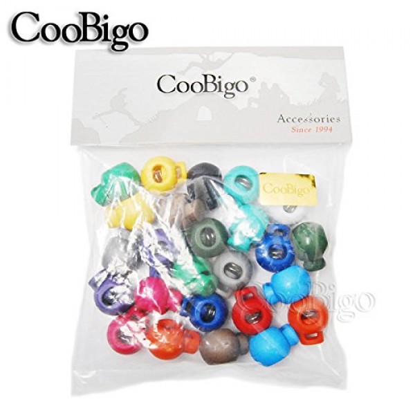 25pcs Accorted Colors Cord Lock Round Ball Toggle Stopper Plastic ...