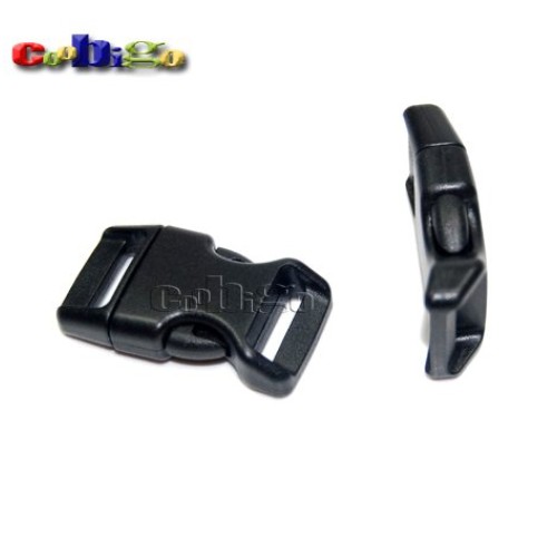 30 Pack Black 5/8 Side Release Buckle Plastic Contoured Curved fo...