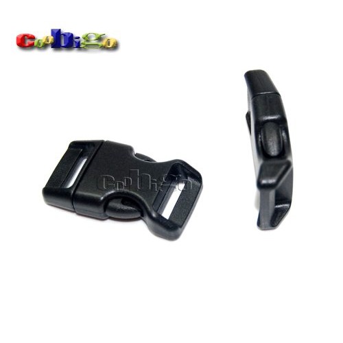 30 Pack Black 5/8 Side Release Buckle Plastic Contoured Curved fo...