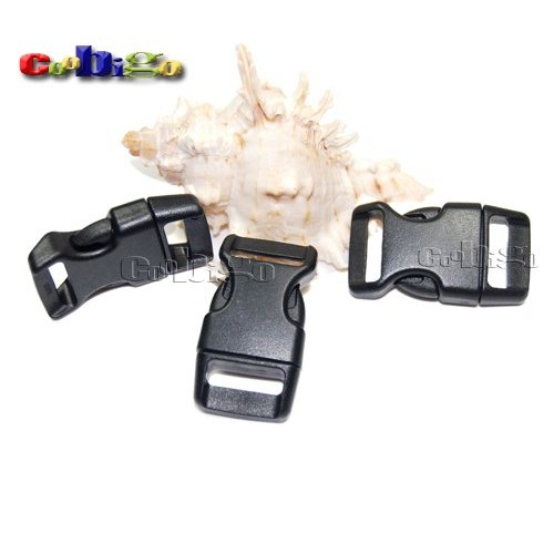 30 Pack Black 5/8 Side Release Buckle Plastic Contoured Curved fo...