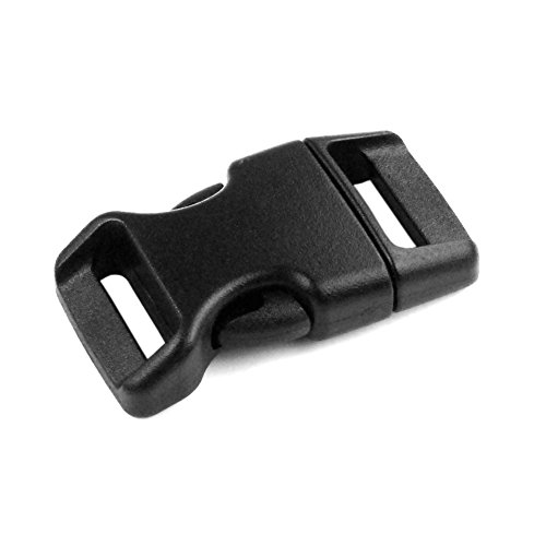 30 Pack Black 5/8 Side Release Buckle Plastic Contoured Curved fo...