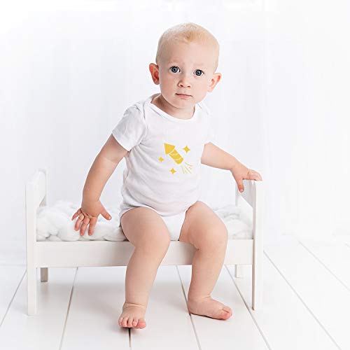 16 Pack Stencils for Baby Shower Cute Onesie Stencil Kit for Fabri...