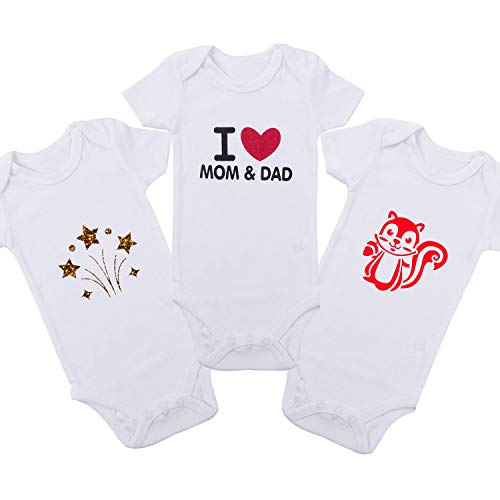 16 Pack Stencils for Baby Shower Cute Onesie Stencil Kit for Fabri...