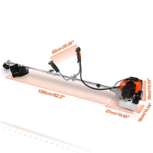 COOCHEER 42.7cc Weed Eater Gas Powered Weed Wacker 2-in-1 Straight...