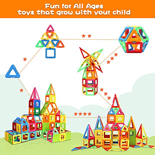 Upgraded Magnetic Blocks Tough Tiles STEM Toys for 3+ Year Old Boy...
